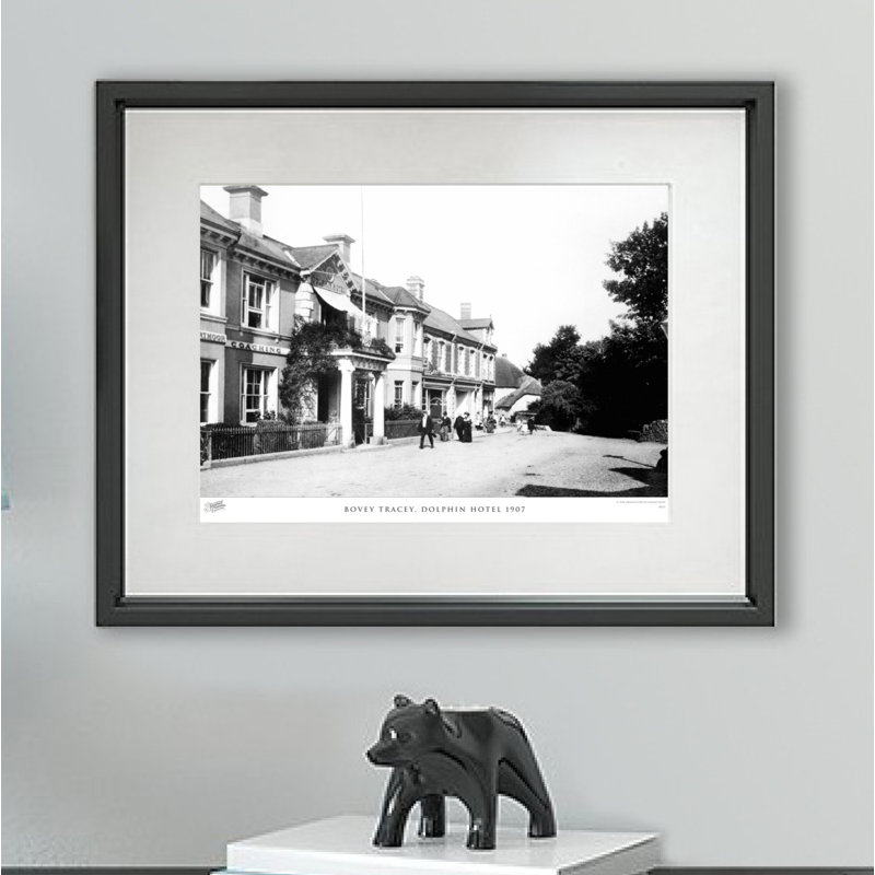 Bovey Tracey, Dolphin Hotel 1907 - Single Picture Frame Print, 28cm H x 36cm W x 2.3cm D