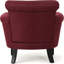 Fauteuil club à oreilles en tissu avec garniture cloutée-1994182296