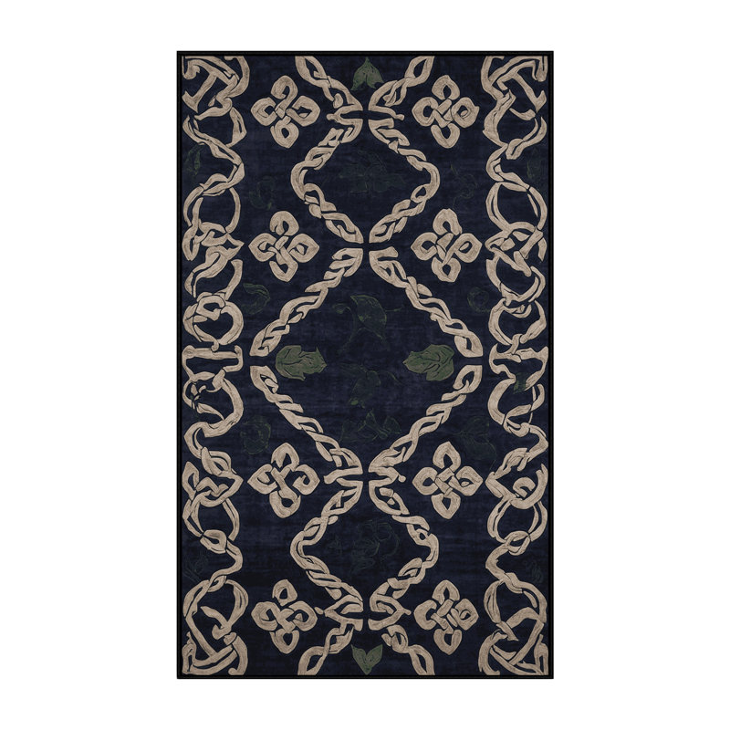 Tapis gris lavable à la machine, Rectangle 7 pi x 9 pi