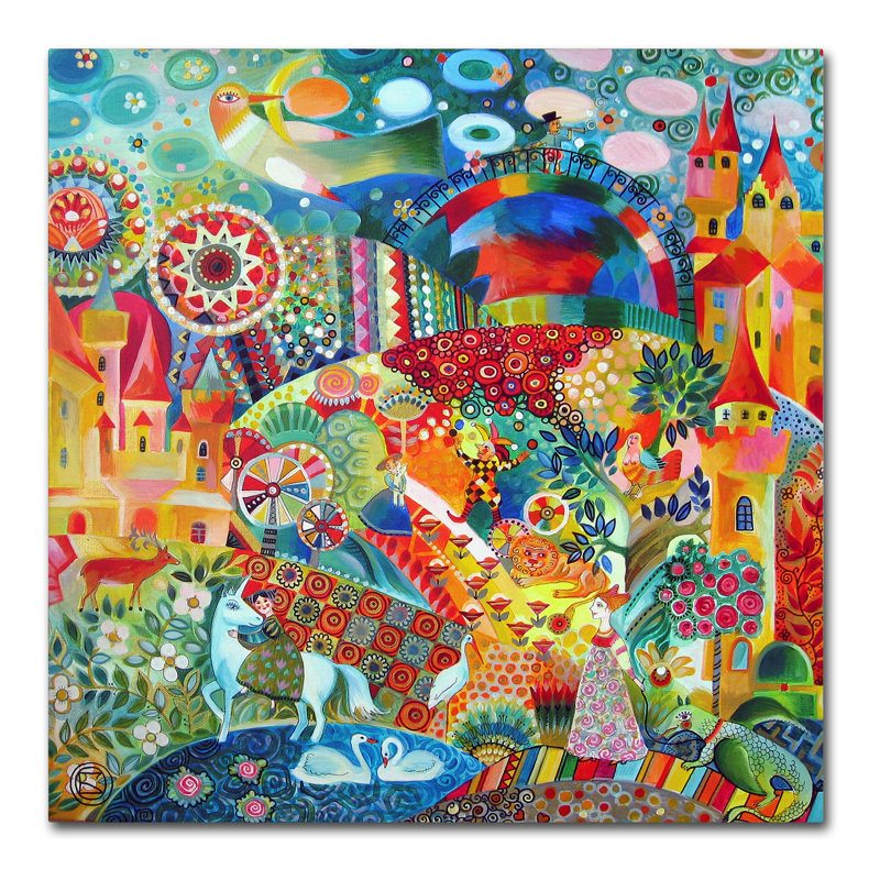 « licorne », reproduction d’impression sur toile tendue, H 35 po x l 35 po