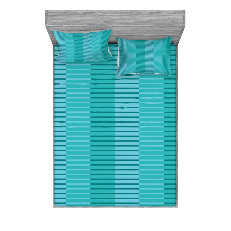 Microfiber Striped Sheet Set, Full