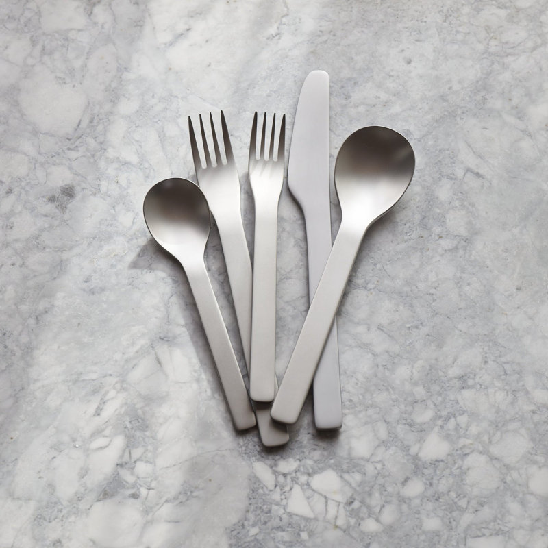 Stainless Steel Cutlery Place Setting S/5, Matt Stainless Steel