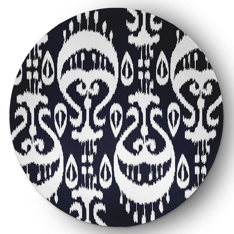 Clairevale Chenille Abstract Indoor Rug, Round 5'