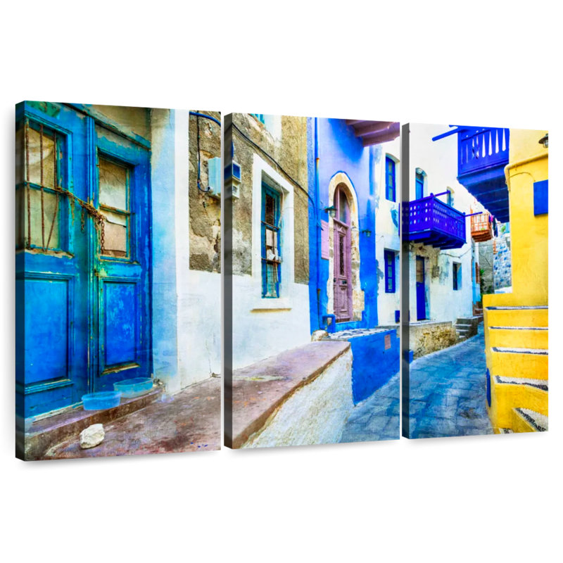 Sirci Nisyros, ruelle résidentielle, H 48 po x l 74 po