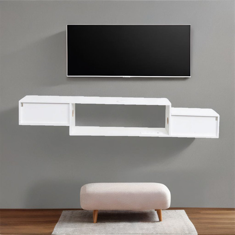 Wall Mounted Floating Tv Stand, White