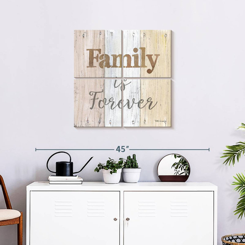 Plaque murale Kema Farmhouse Family Forever, H 26 po x l 26 po