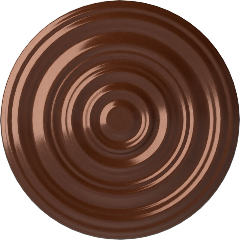 Endurathane Carton Smooth Ceiling Medallion, 29 1/8"OD x 1 1/2"P (Fits Canopies up to 9 1/8"), Hand-Painted Copper Penny Finish