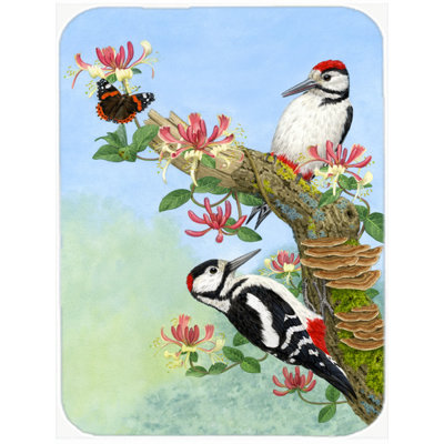 Caroline's Treasures Woodpeckers Glass Cutting Board