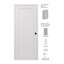 Porte intérieure standard préfinie en bois massif manufacturé 1 panneau Shaker-94384051-94384067-94591424