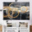 Golden Rings In The Night - ensemble de décorations murales géométriques-1168325322-1168325364