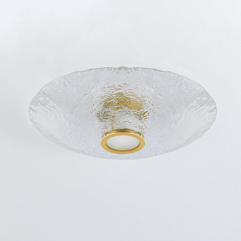 New Haven Flush Mount in Aged Brass