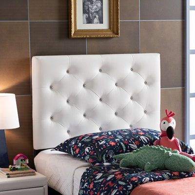 Alyse Modern And Contemporary Faux Leather Upholstered Button-Tufted Headboard by Three Posts