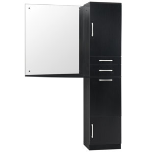 Tolley 8.07 W x 114.96 H x 12.8 D Wall Mounted Bathroom Shelves Rebrilliant Finish: Black