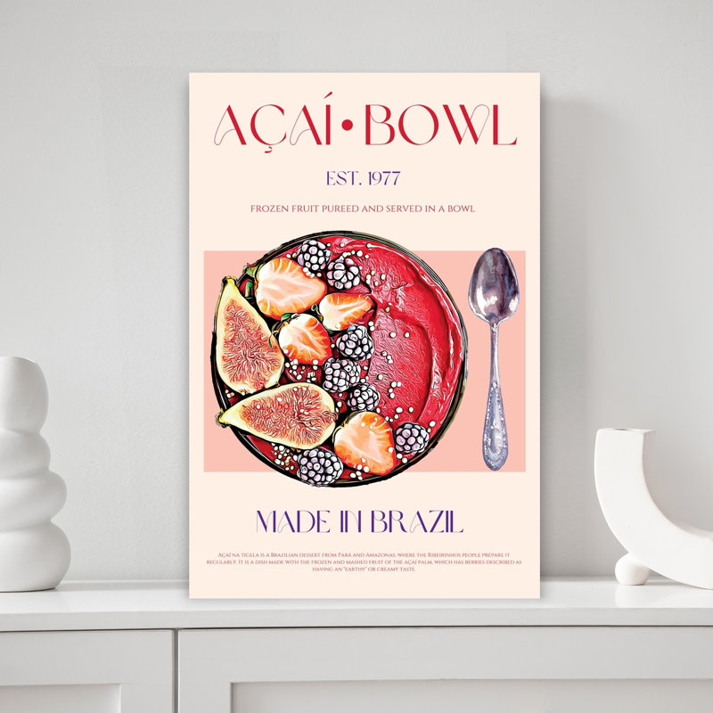 «Vibrant Aasaas Fruit Bowl», art mural vibrant, H 18 po x l 12 po