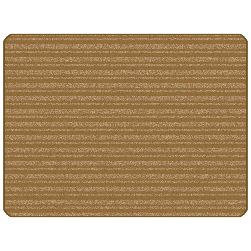 Tapis brun touffeté à rayures Subtile Kidsoft, Rectangle de 6 pi x 9 pi