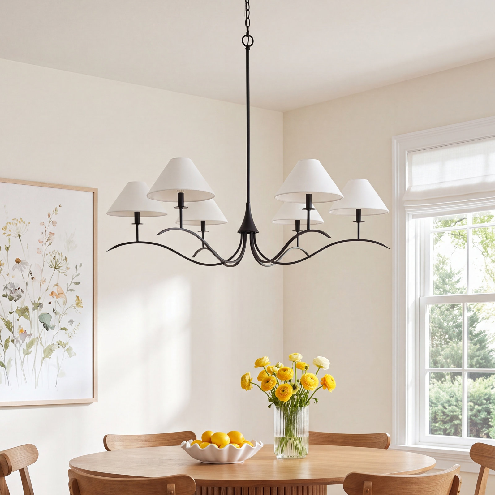 Iron 6-Light Chandelier