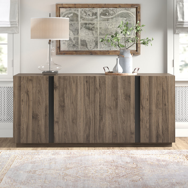 Kaelea 70" Wide 4-Door Sideboard, Slate Gray