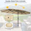Parasol de marché rectangulaire 15 pi x 9 pi avec manivelle et base Gerardi-1466642116