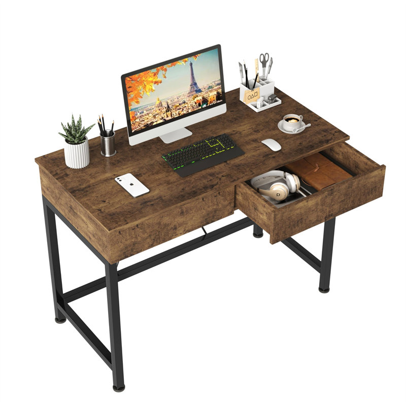 Bureau d'écriture Dilisio, H 29,72 po x l 39,37 po x P 19,69 po, Brun