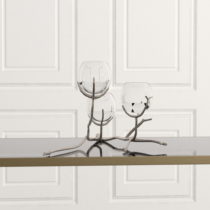 Twig 3 Vessel Large Vase, Nickel