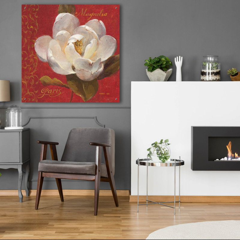  «Paris Blossom 3» par Danhui Nai, art mural en verre acrylique, 36 po x 36 po