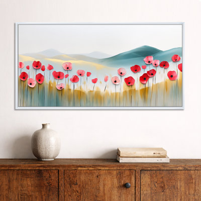 «Red Blue Soren IV», reproduction d'art sur toile botanique rétro