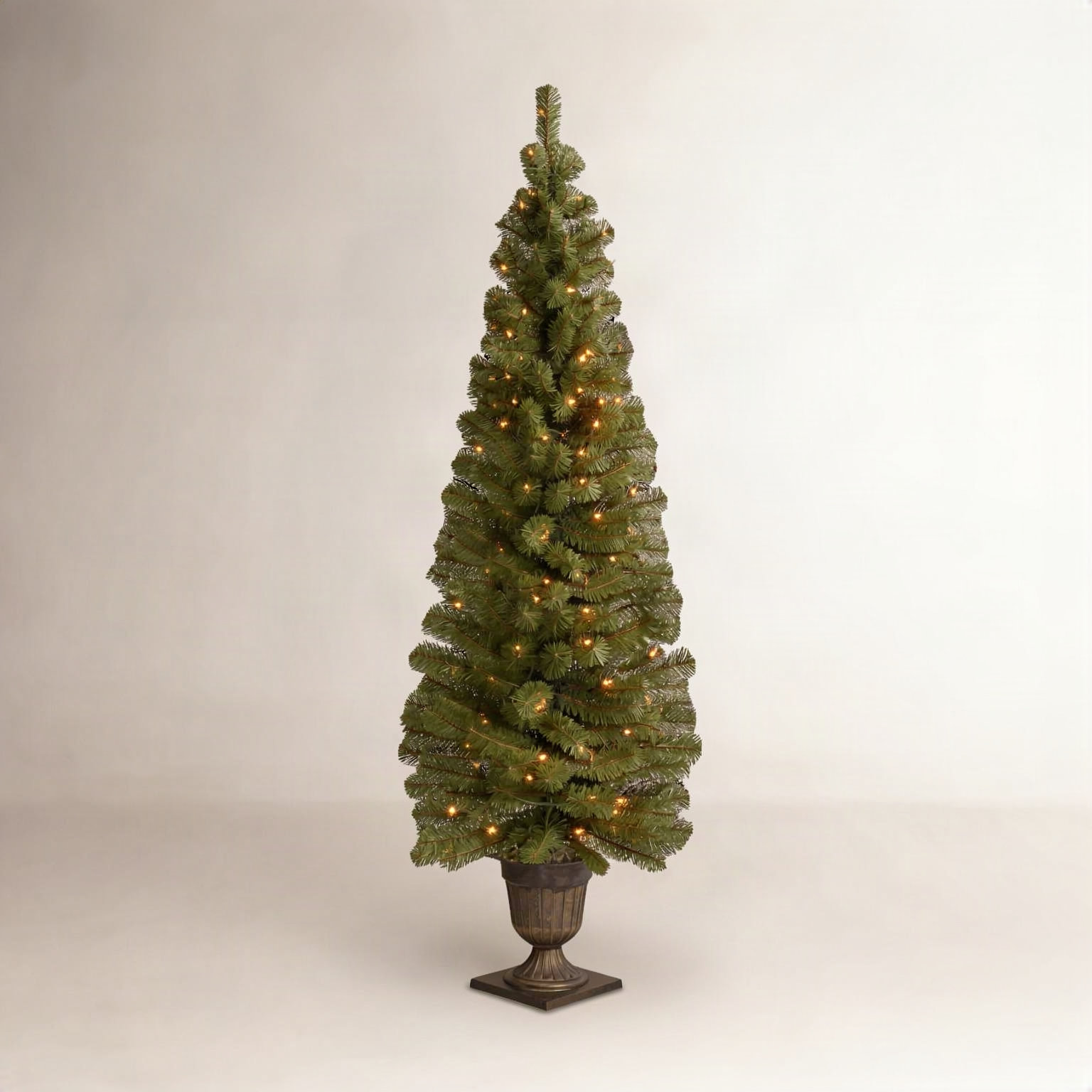 Pre-Lit Spruce Christmas Tree, 6'