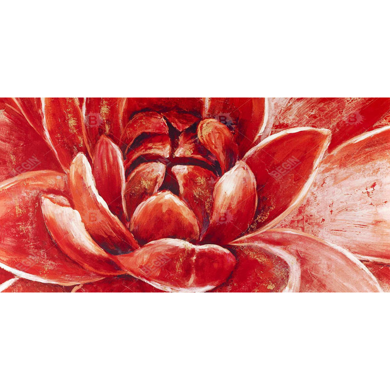 Red chrysanthemum - 15.75"x31.50" Desk mat