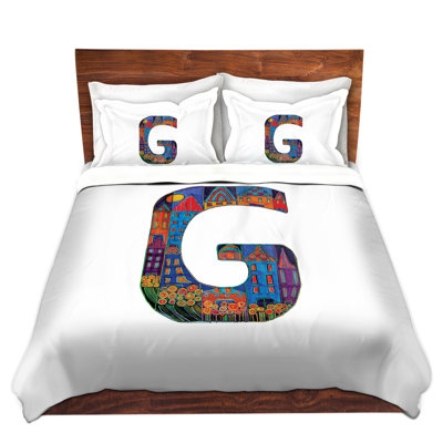 Ensemble de housse de couette alphabet lettre e