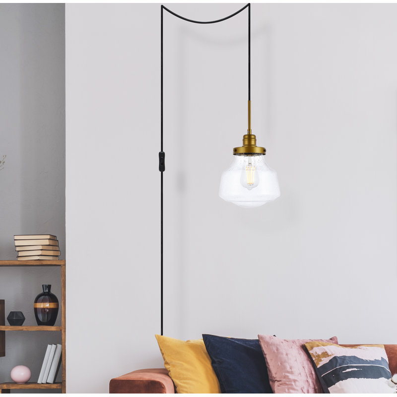Luminaire suspendu simple à 1 lumière Amundson, Or