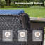 Ensemble de mobilier de jardin de luxe - 2 pièces : canapé extérieur en résine tressée résistante aux intempéries et fauteuils pivotants à dossier haut pour terrasse, jardin et piscine. Housse imperméable offerte.-92686707-92686711