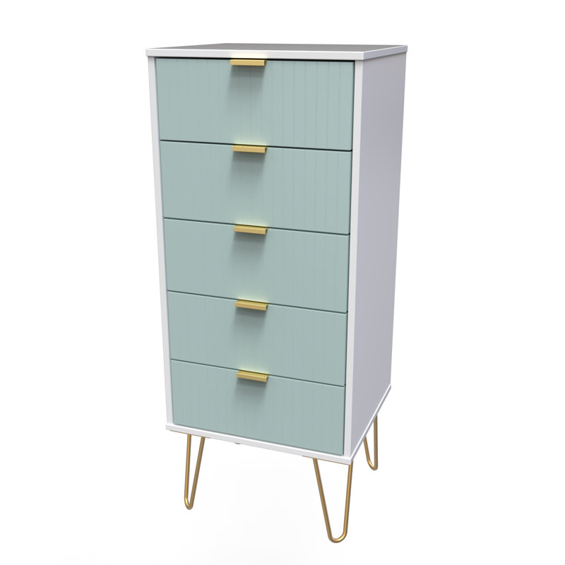 Beranda 45cm W Manufactured Wood Bedside Table, Duck/White