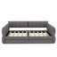 Grand lit tapissier en tissu avec chargement USB intégré et 2 tiroirs-954997978