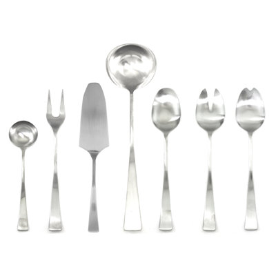 Italia Ice 7 - Piece Stainless Steel Flatware Set - Service for 1