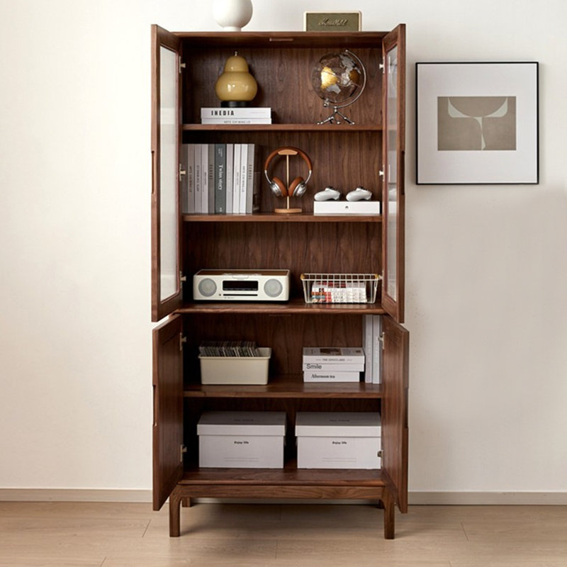 Bibliothèque à plancher de style européen, H 74,8 po x l 33,46 po x P 13,78 po