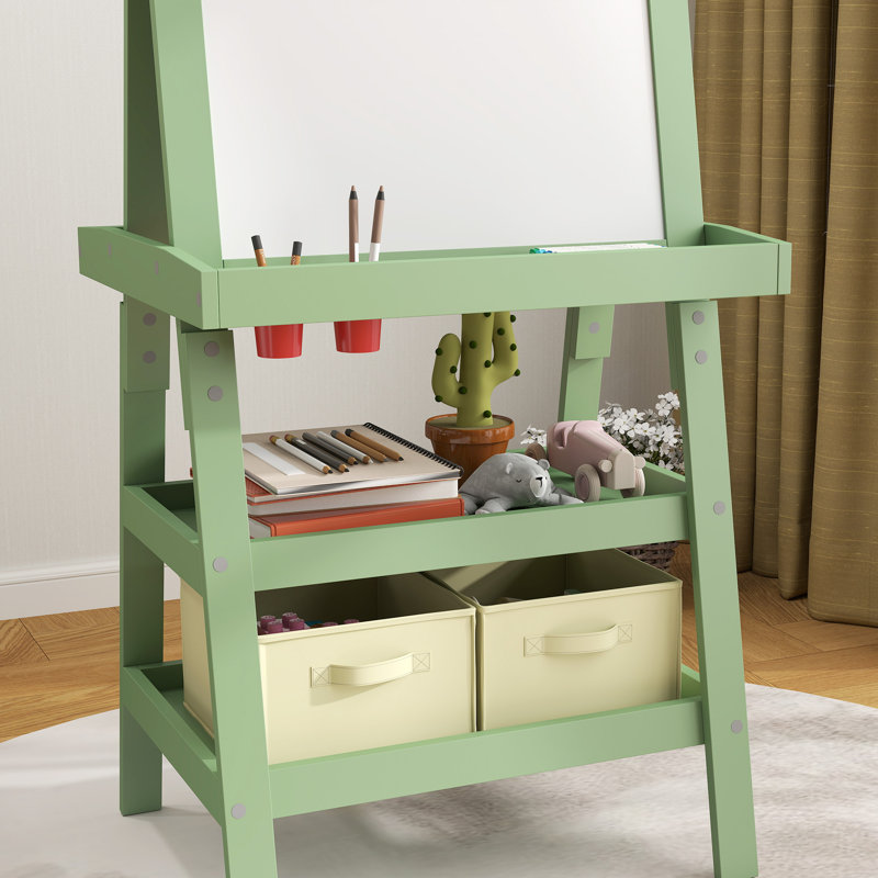 Laub Isabelle & Max Adjustable Manufactured Wood Board Easel, Green