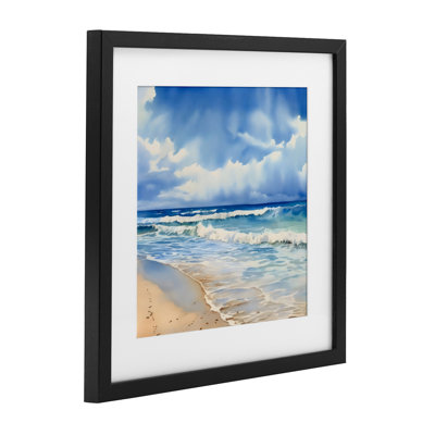 «Cloudy Atmosphere Coast», reproduction encadrée sous verre, design par LSR Design Studio