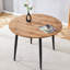 Avec un mécanisme rétractable astucieux, le plateau de table en bois aggloméré et les pieds en métal noir ont une surface lisse et délicate. Le look unique crée la silhouette élégante d'une maison moderne.