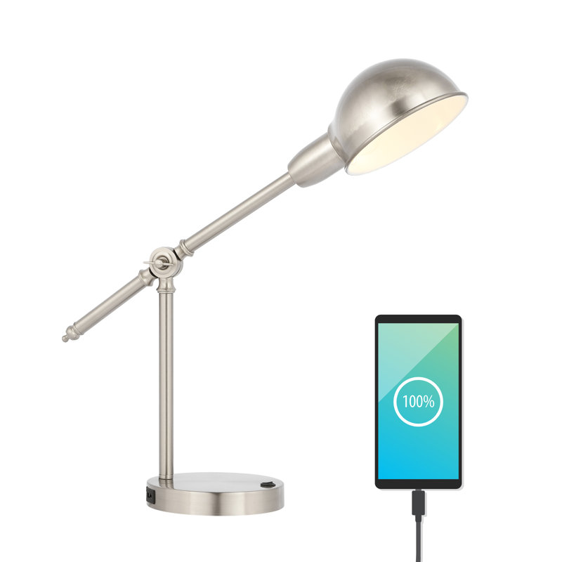 Lampe de bureau Candas, Nickel