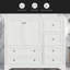 Meuble-lavabo 36 po sans lavabo, meuble-lavabo autoportant en bois massif avec 4 tiroirs de rangement et une tablette, portes à fermeture en douceur-113747733