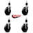 Phenolic Wheel Swivel 1-1/2 Inch Expanding Stem Caster Set SCC