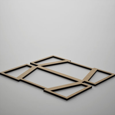 Petits panneaux muraux décoratifs en bois Greeley, petit, l 11 3/8 po x H 11 3/8 po x T 3/8 po, chêne blanc