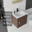 Ensemble de meuble-lavabo mural 20 po avec lavabo et portes à fermeture en douceur pour petites salles de bain-133397047-133397050