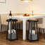 Table de bout ronde à 2 niveaux avec panier de rangement, table d'appoint compacte pour petits espaces, salon, chambre à coucher ou dortoir