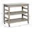 Rolling Kitchen Cart with Stainless Steel Countertop, 1 Bottom Shelf, 1 Slotted Middle Shelf and 4 Castor Wheels