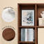 Bibliothèque de bureau, tablette de bureau avec lampe de bureau à DEL, huche de bureau avec 5 casiers ouverts et tablette réglable, organisateur de rangement de bureau en bois de 35,4 po x 29,6 po pour la maison de bureau, le dortoir, le bureau, la chambre à coucher-179848453