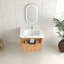 Armoire de salle de bain murale flottante en bois massif 30 po