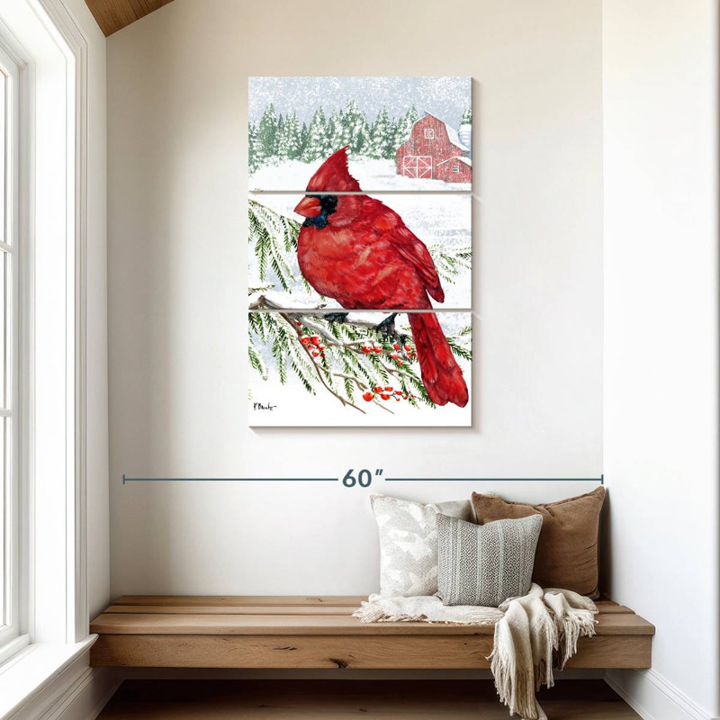 Brampt cramoisi cardinal II, H 45 po x l 28 po