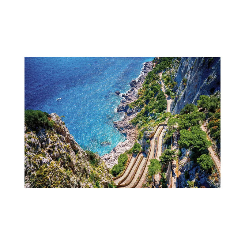 Via Krupp, Capri by Susanne Kremer - Gallery-Wrapped Canvas Giclée on Canvas, 20.32 cm H x 30.48 cm W, Canvas
