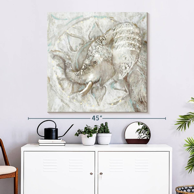Brampt Ivory Elephant, 33" H x 33" W